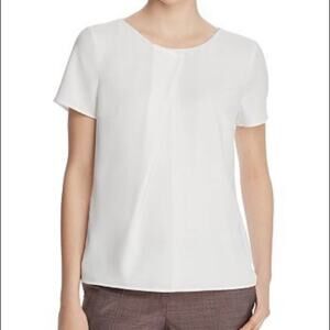 NWT BOSS Hugo Boss Ivuni white shirt sleeve blouse